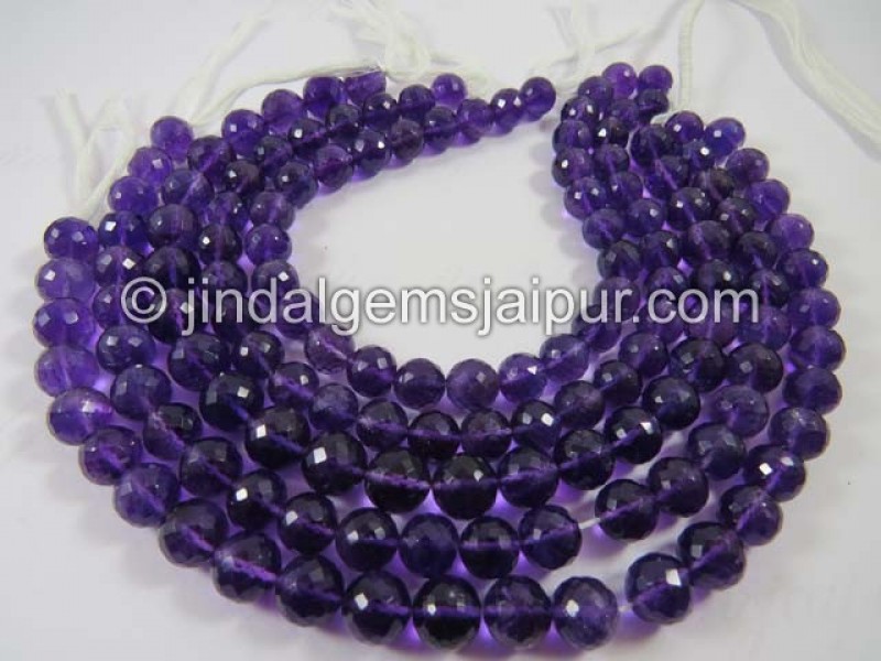 Amethyst Far Faceted Round Beads